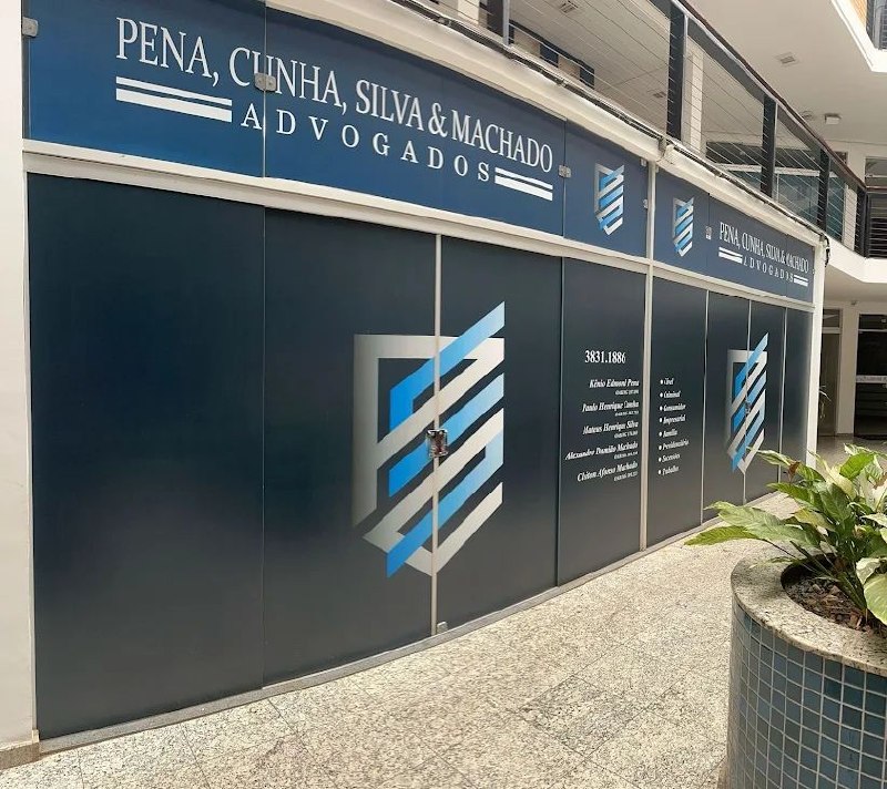 Fachada do Escritório Pena, Cunha, Silva & Machado Advogados - Av. Rui Barbosa, 706 - Patrocínio/MG